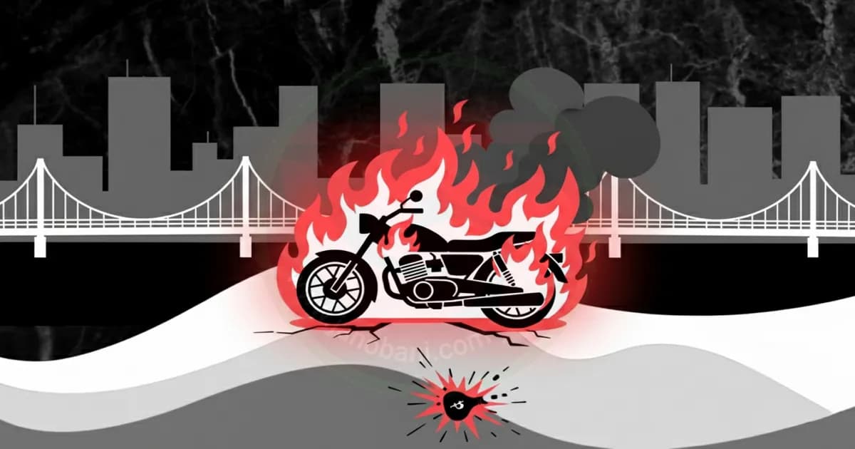 হাতিরঝিলে ককটেল বিস্ফোরণ, মোটরসাইকেলে আগুন