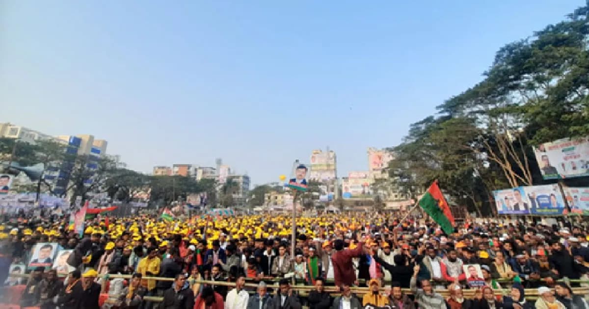 কানায় কানায় পূর্ণ আলিয়া মাদরাসা মাঠ, বিএনপির নির্বাচনি প্রচারণা শুরু