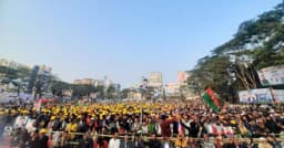 কানায় কানায় পূর্ণ আলিয়া মাদরাসা মাঠ, বিএনপির নির্বাচনি প্রচারণা শুরু