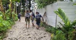 বৃষ্টিতে কাদায় ডুবে যায় বিদ্যালয়ের পথ, দুর্ভোগে ১৩০ কোমলমতি শিক্ষার্থী