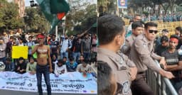 ৩ ঘণ্টা ধরে শিক্ষাভবন মোড়ে মুখোমুখি পুলিশ-শিক্ষার্থীরা