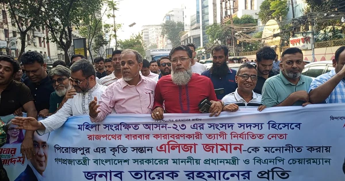 এলিজা জামানের মনোনয়নে নয়াপল্টনে বিএনপির আনন্দ মিছিল