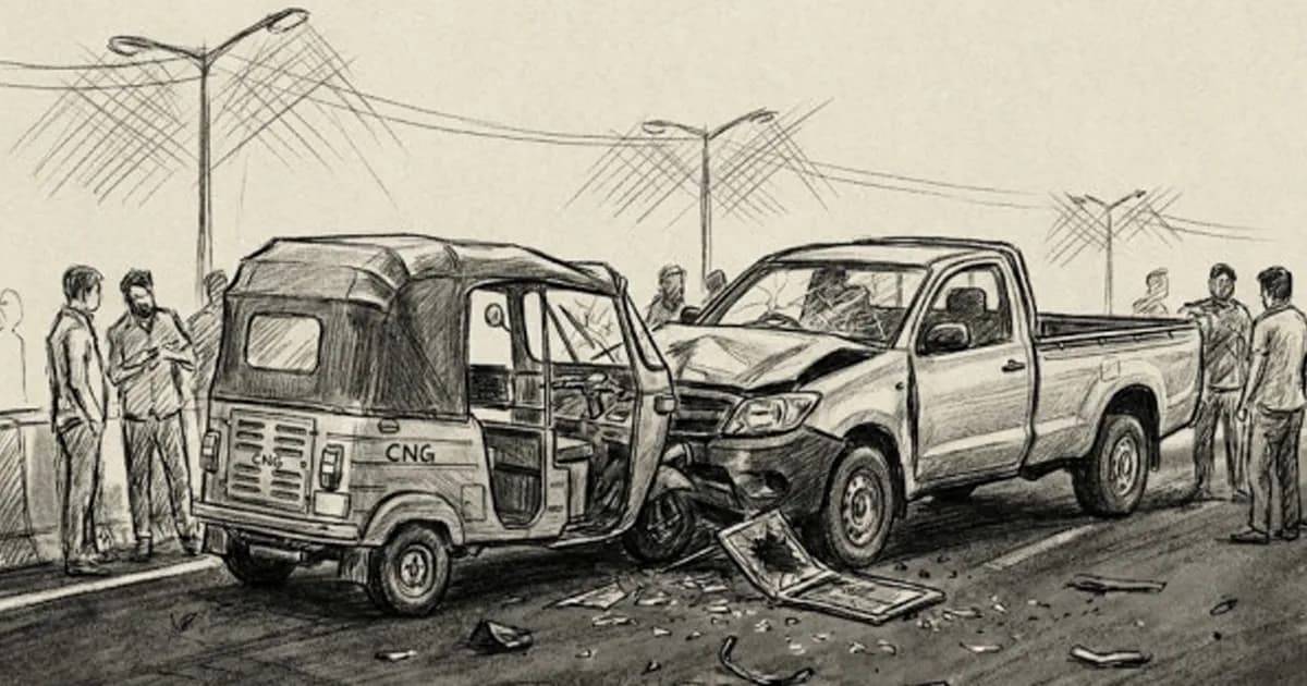 মৌলভীবাজারে পিকআপ-সিএনজি সংঘর্ষে নিহত ৩