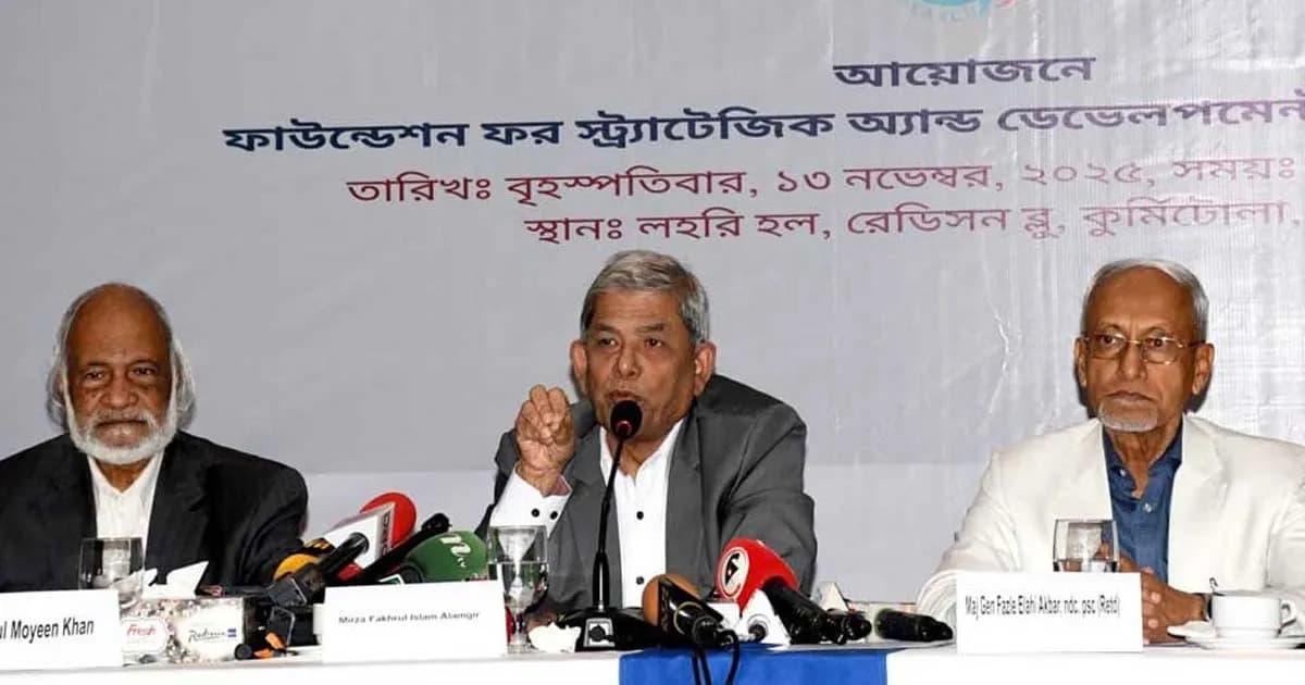 দেশে গণতন্ত্র ফেরাতে হলে নির্বাচনই একমাত্র বিকল্প: মির্জা ফখরুল