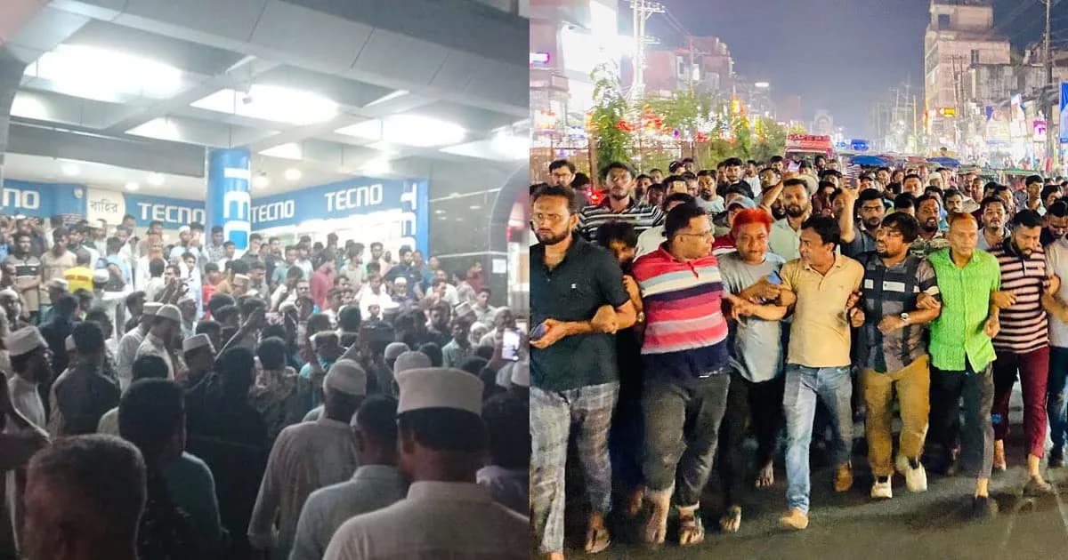 নোয়াখালীতে জামায়াত-বিএনপির পাল্টাপাল্টি বিক্ষোভ মিছিল, দোষীদের শাস্তি দাবি