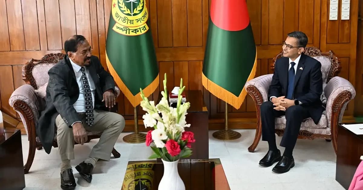 স্পিকারের সঙ্গে বিদায়ী ভারতীয় হাইকমিশনারের বৈঠক