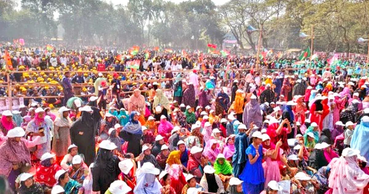 যশোরে তারেক রহমানের জনসভা, জনসমুদ্রে পরিণত পুরো এলাকা