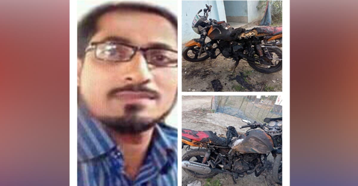 পটুয়াখালীতে সাংবাদিকের মোটরসাইকেল পুড়ে ছাই