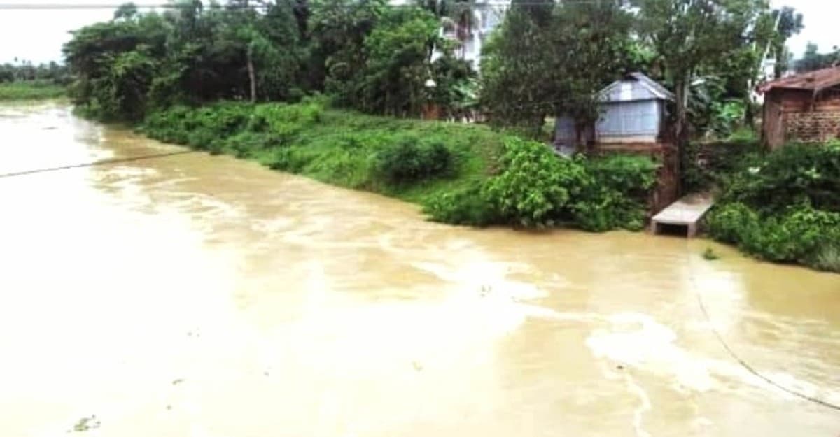 কমলগঞ্জে ধলাই নদীর পানি বৃদ্ধি, বন্যার আশঙ্কা