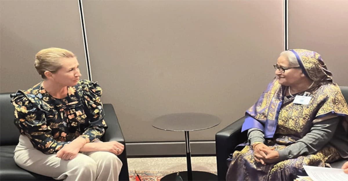 শেখ হাসিনার সঙ্গে ডেনমার্কের প্রধানমন্ত্রীর সৌজন্য সাক্ষাৎ