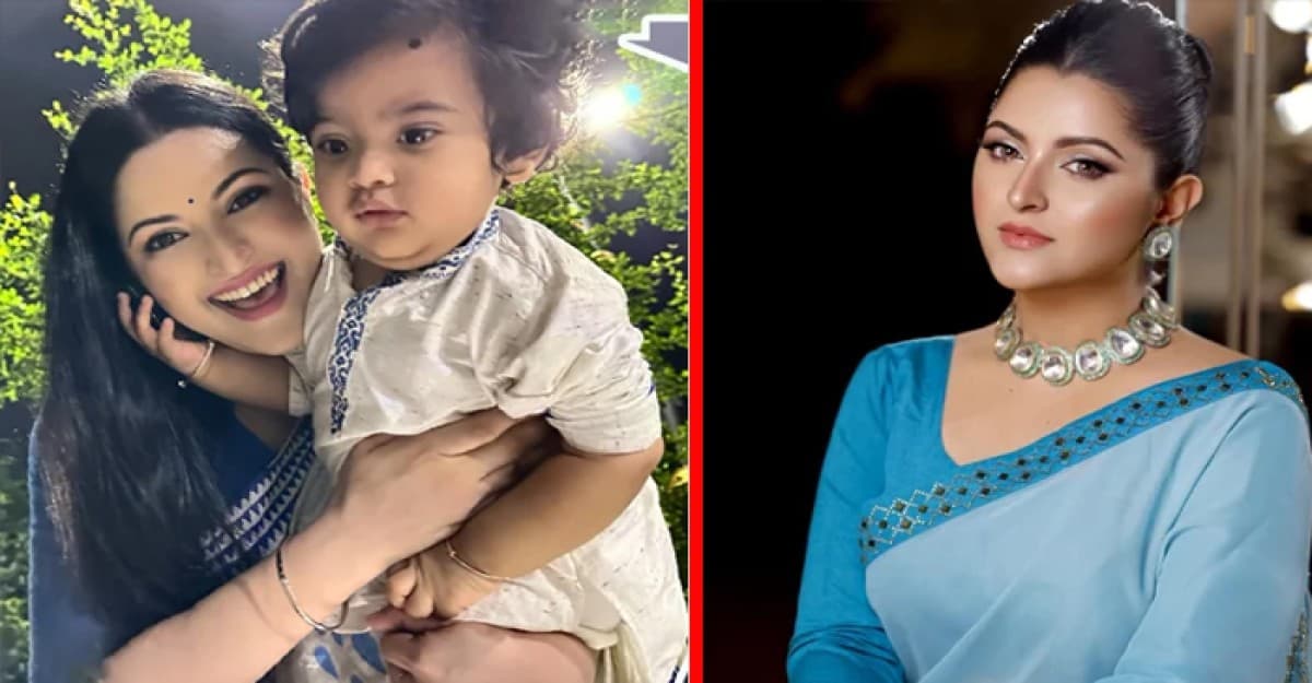 ছেলে পদ্মকে নিয়ে আবেবঘন পোস্ট পরীমনির