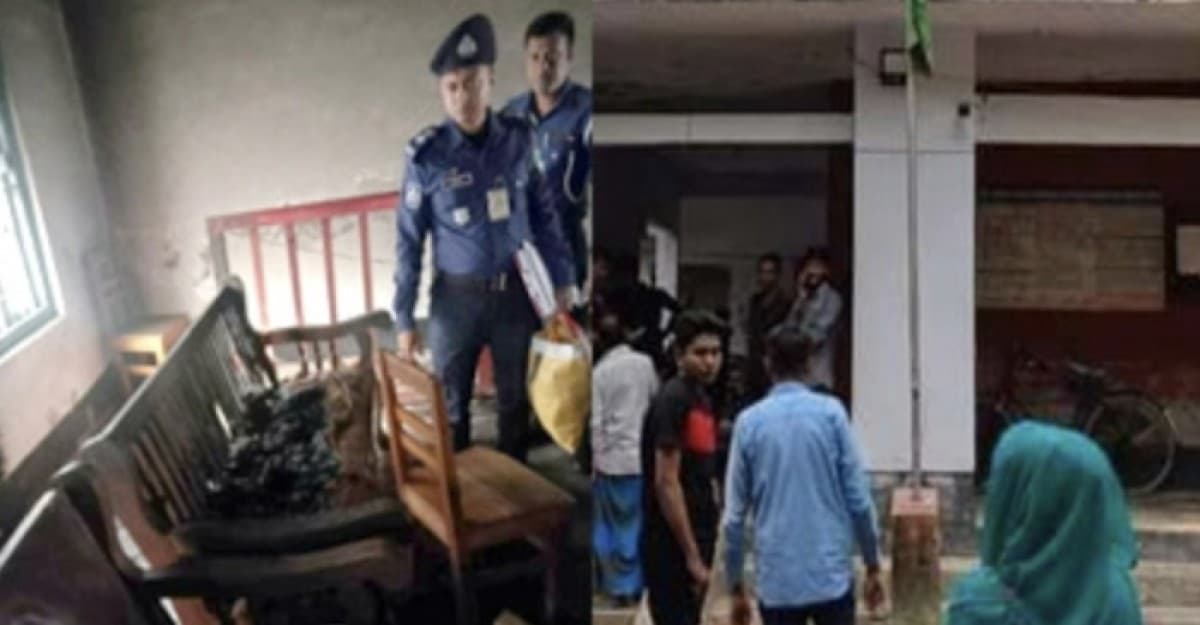 খুলনা পাইকগাছায় এজলাস কক্ষে অগ্নিকাণ্ড
