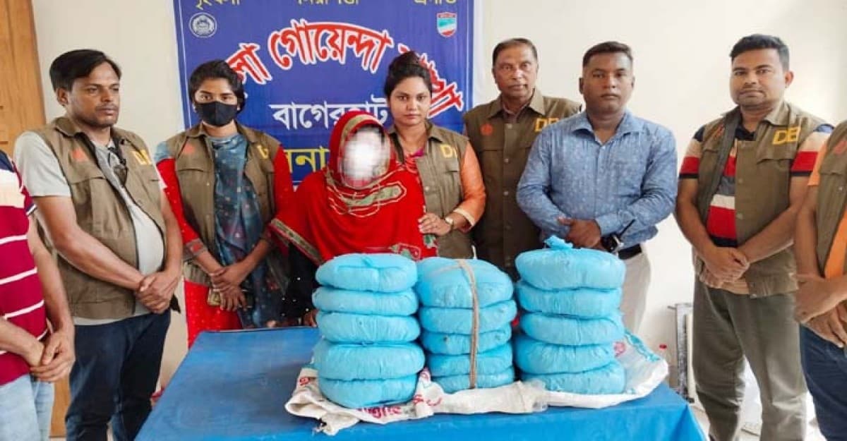 রান্নাঘর থেকে ১৫ কেজি গাঁজা উদ্ধার, গৃহবধু আটক