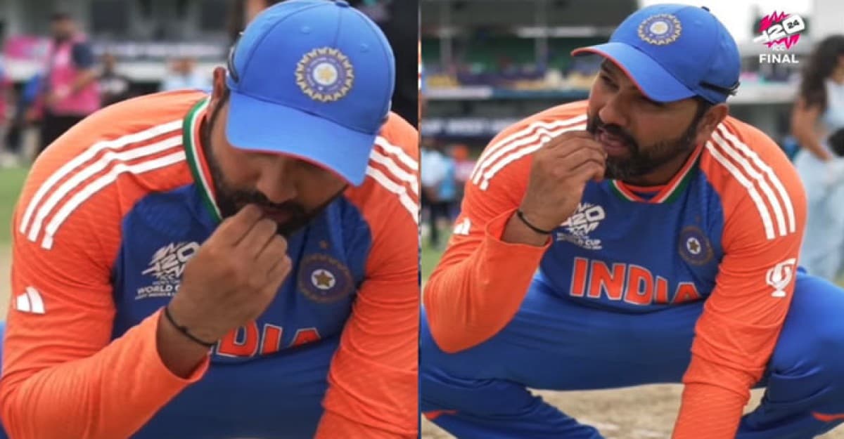 জয়ের পর কেন বার্বাডোজ পিচের মাটি খেয়েছিলেন রোহিত?