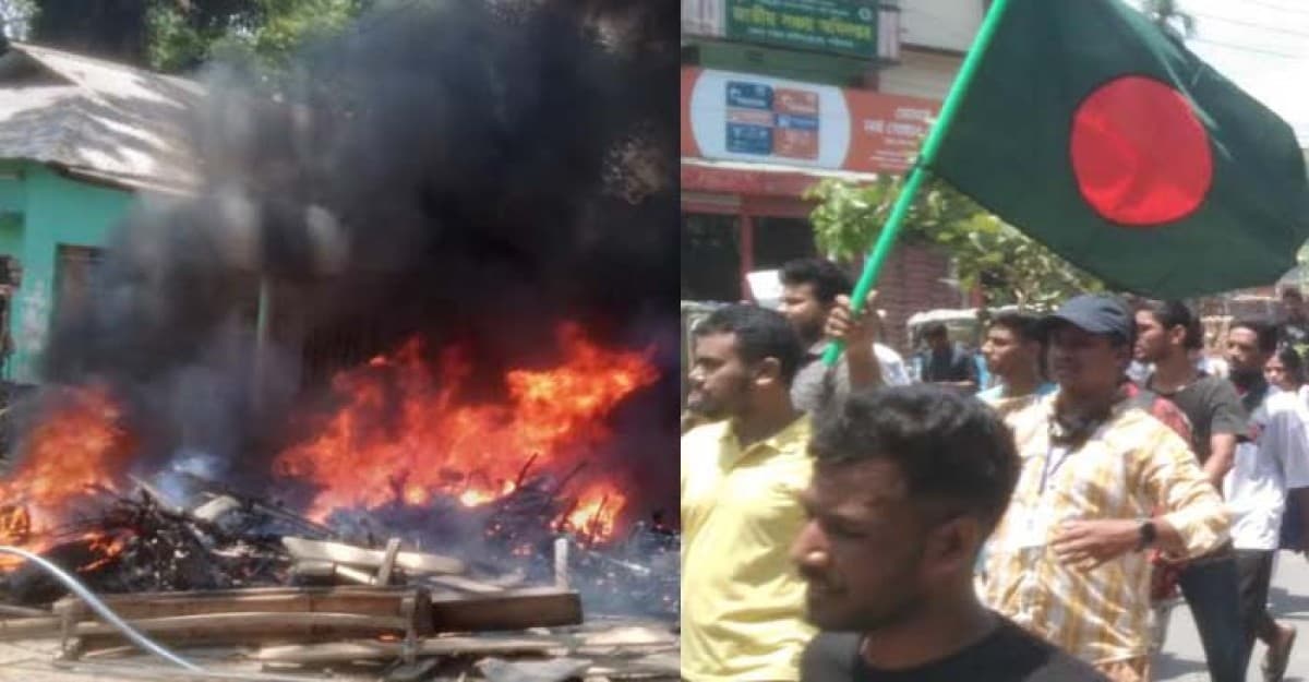 গাইবান্ধায় কোটা আন্দোলনকারীদের সাথে দফায় দফায় সংঘর্ষ, শহর রণক্ষেত্রে পরিণীত