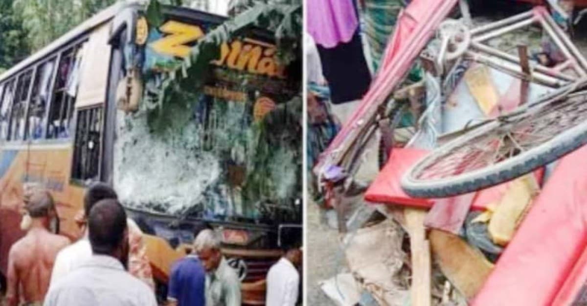 গাইবান্ধায় বাসের ধাক্কায় অটোরিকশায় থাকা ২ যাত্রী নিহত
