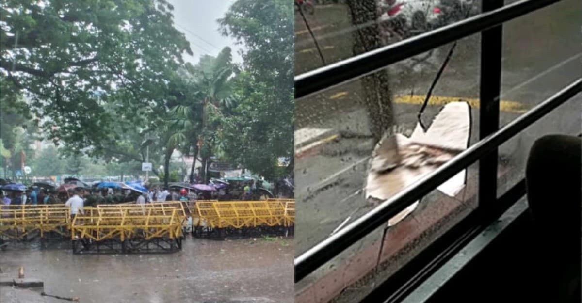 ঢাকা কলেজের বাসে আইডিয়ালের হামলা,ফের সংঘর্ষের শঙ্কা