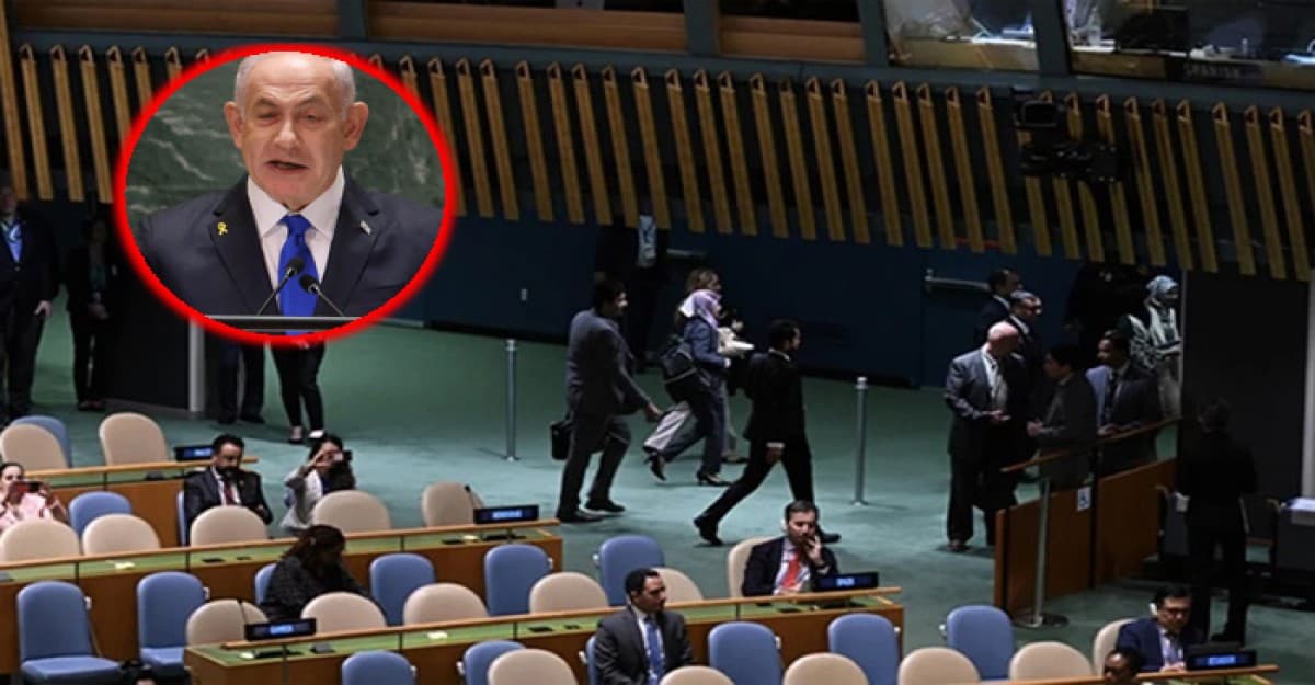 নেতানিয়াহু জাতিসংঘ মঞ্চে উঠতেই হট্টগোল, বিশ্বনেতাদের ওয়াকআউট