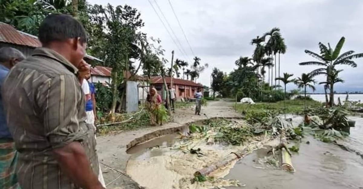 তিস্তায় ভাঙনের আশঙ্কা, দুশ্চিন্তায় নদীপাড়ের মানুষ