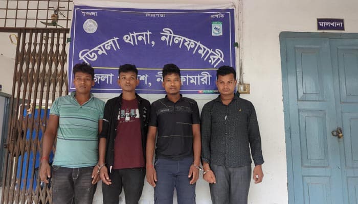 অবৈধভাবে ভারতে যাওয়ার সময় সীমান্তে ৪ জন আটক