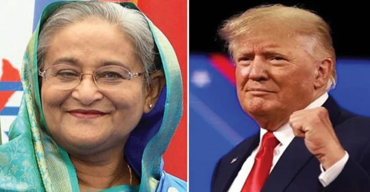 নিজেকে প্রধানমন্ত্রী দাবি করে ডোনাল্ড ট্রাম্পকে শেখ হাসিনার শুভেচ্ছা