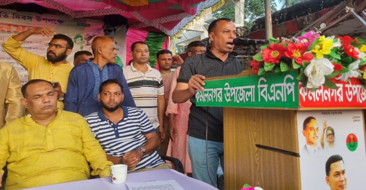 জাতীয় বিপ্লব ও সংহতি দিবসে কমলনগর বিএনপির জনসভা