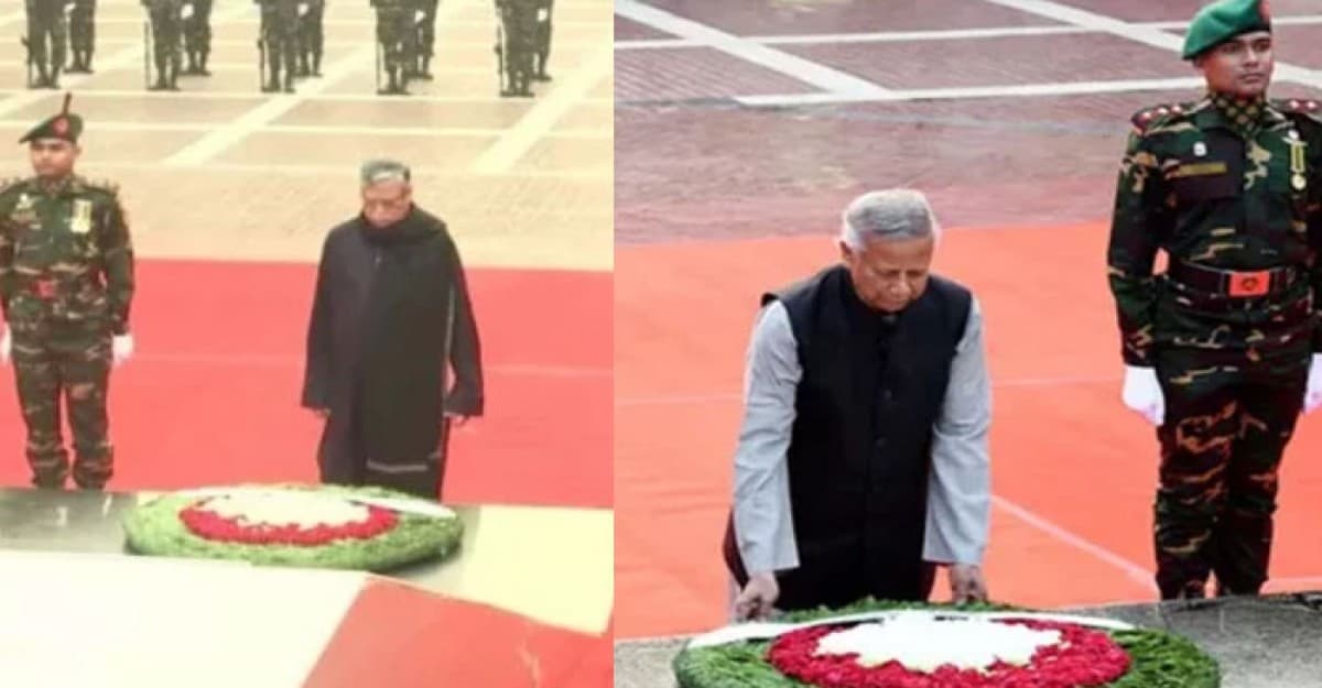 বুদ্ধিজীবী স্মৃতিসৌধে রাষ্ট্রপতি-প্রধান উপদেষ্টার শ্রদ্ধা