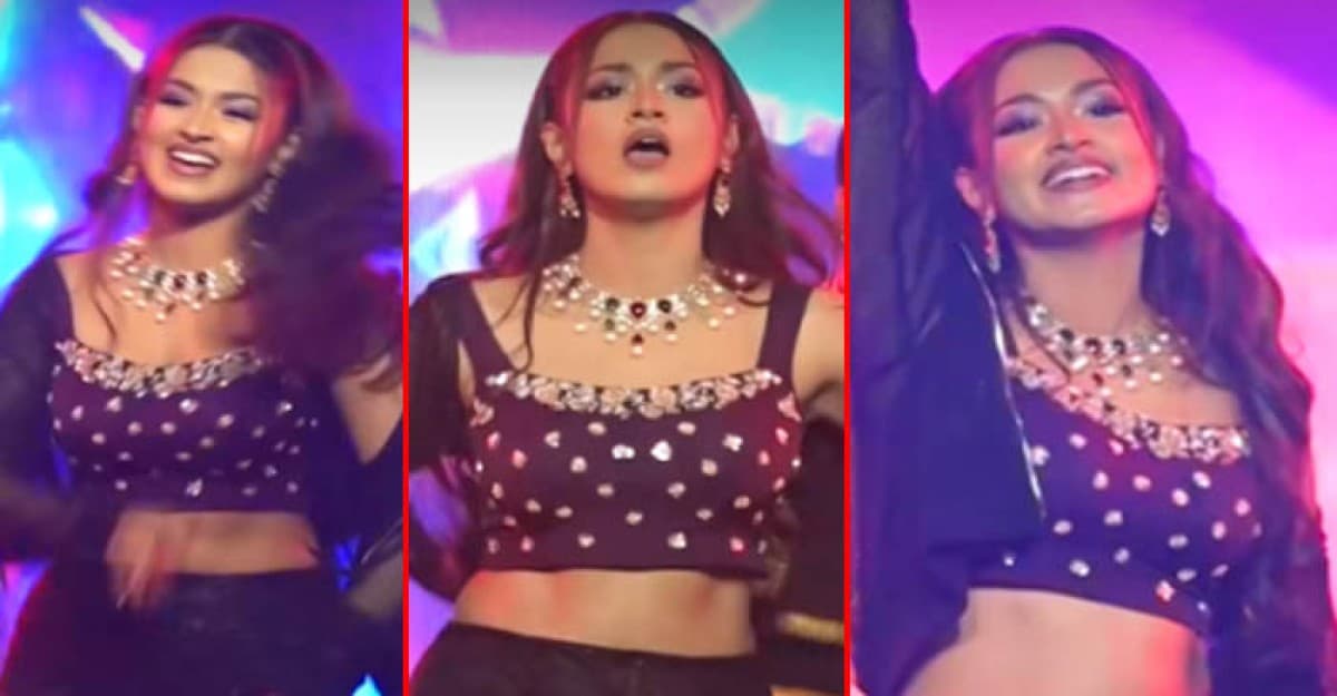 গানের তালে মঞ্চে নেচে কটাক্ষের মুখে তাসনিয়া ফারিণ