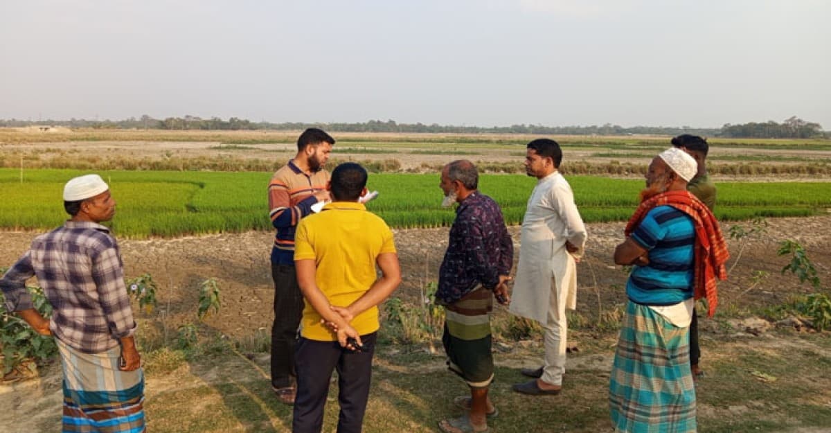 গোয়াইনঘাটে কৃষকের ধান নষ্টের অভিযোগ প্রভাবশালীদের বিরুদ্ধে