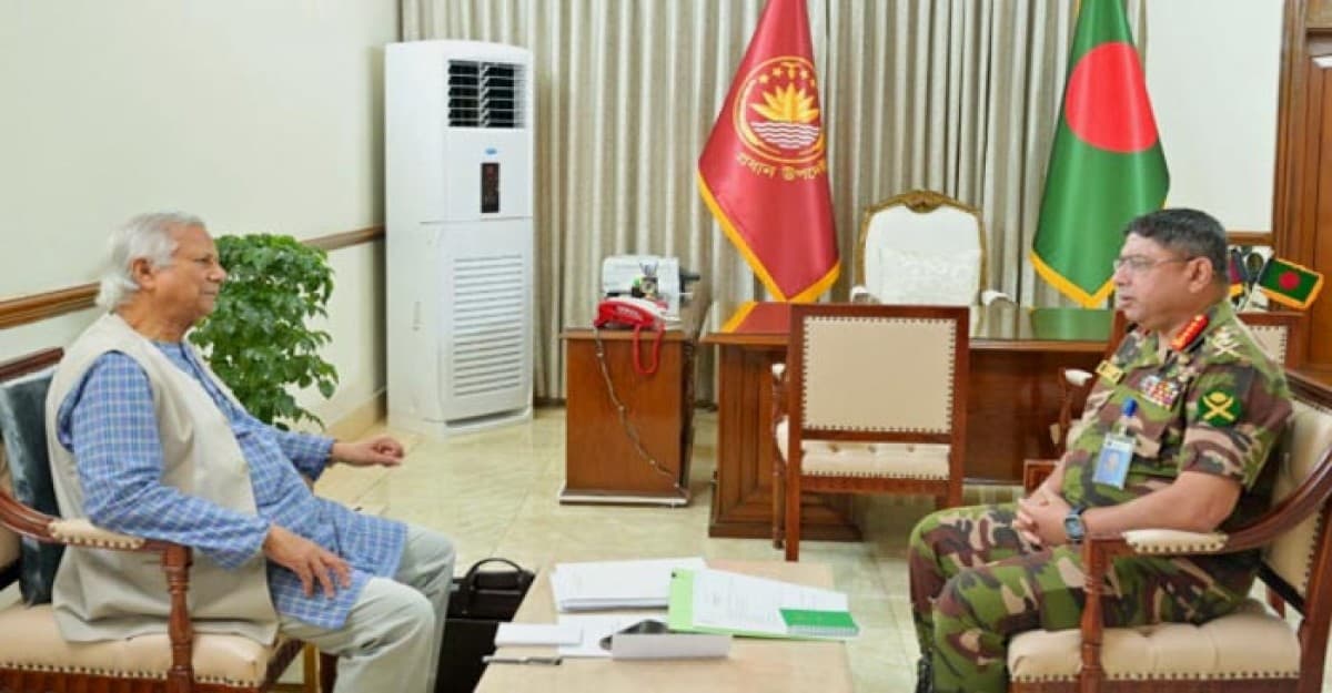 বঞ্চিত সেনা কর্মকর্তা ও চাকরিচ্যুত নিয়ে প্রধান উপদেষ্টার সঙ্গে সেনাপ্রধানের সাক্ষাৎ