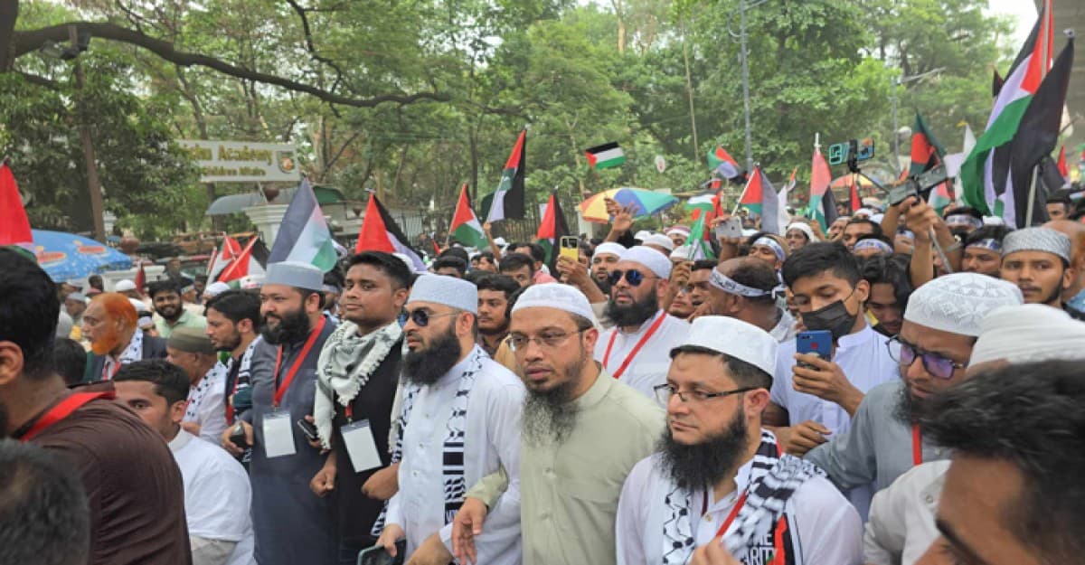 জনতার এ মহাসমুদ্র ফিলিস্তিন ও আল আকসার প্রতি ভালোবাসার প্রকাশ