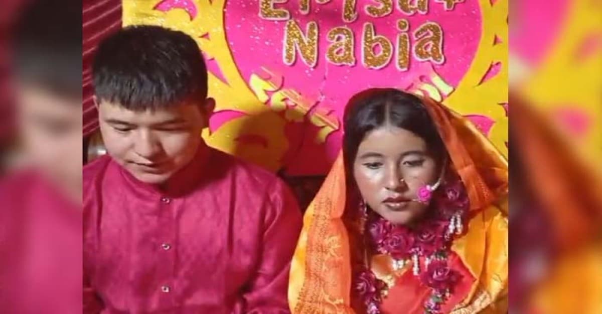 বন্ধুত্বের টানে ভোলায় এসে বন্ধুর বোনকে বিয়ে করলেন চীনা যুবক