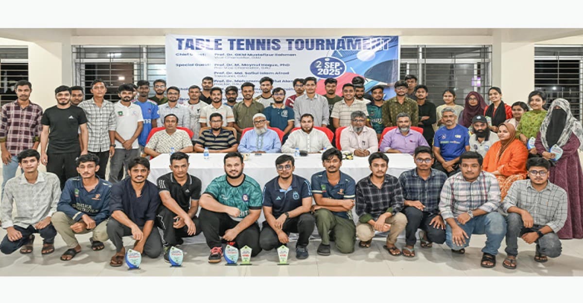 টেবিল টেনিসে মেতে উঠল গাকৃবি