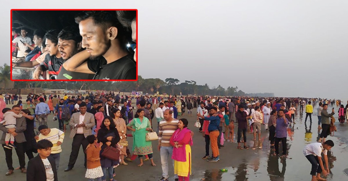 পর্যটকের আগমনে মুখর কুয়াকাটা