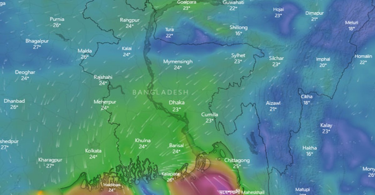 ঘূর্ণিঝড়ের গতিমুখ বরিশালের দিকে