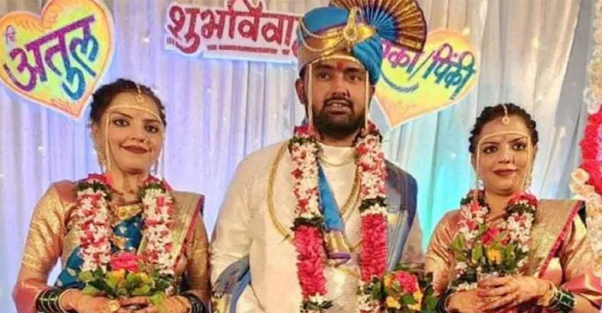এক যুবক বিয়ে করলেন দুই বোনকে