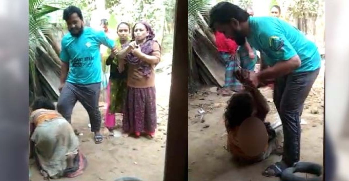 নাতি পেটাচ্ছেন দাদীকে,মা করলেন ভিডিও
