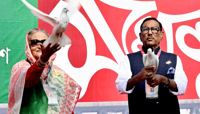 আবারও আওয়ামী লীগের কাণ্ডারি শেখ হাসিনা, সম্পাদক ওবায়দুল কাদের