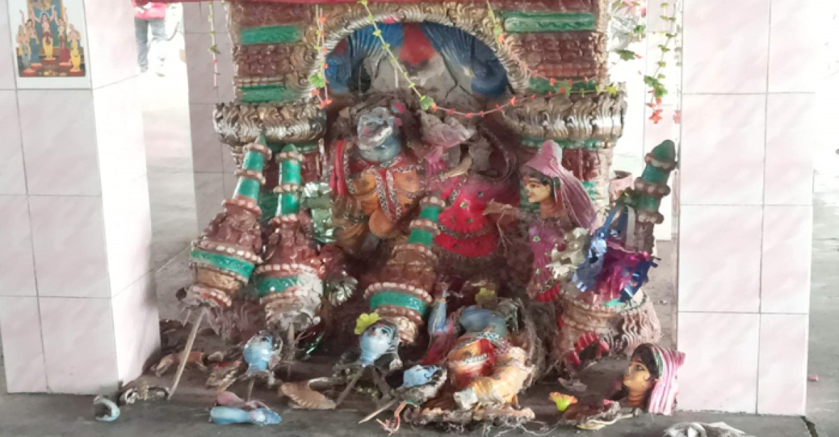 ঠাকুরগাঁওয়ে রাতের আধারে মন্দিরে প্রতিমা ভাঙচুর