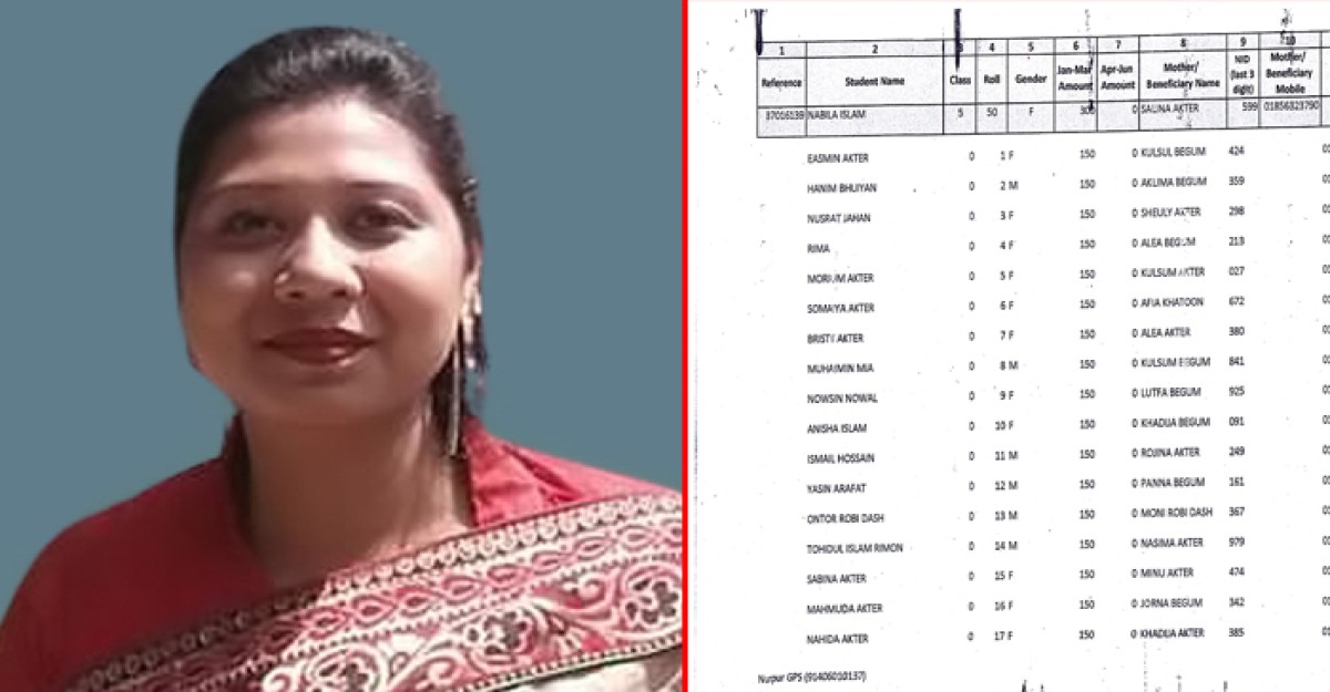 উপবৃত্তির টাকা মেরে দিলেন কুমিল্লার এক শিক্ষিকা
