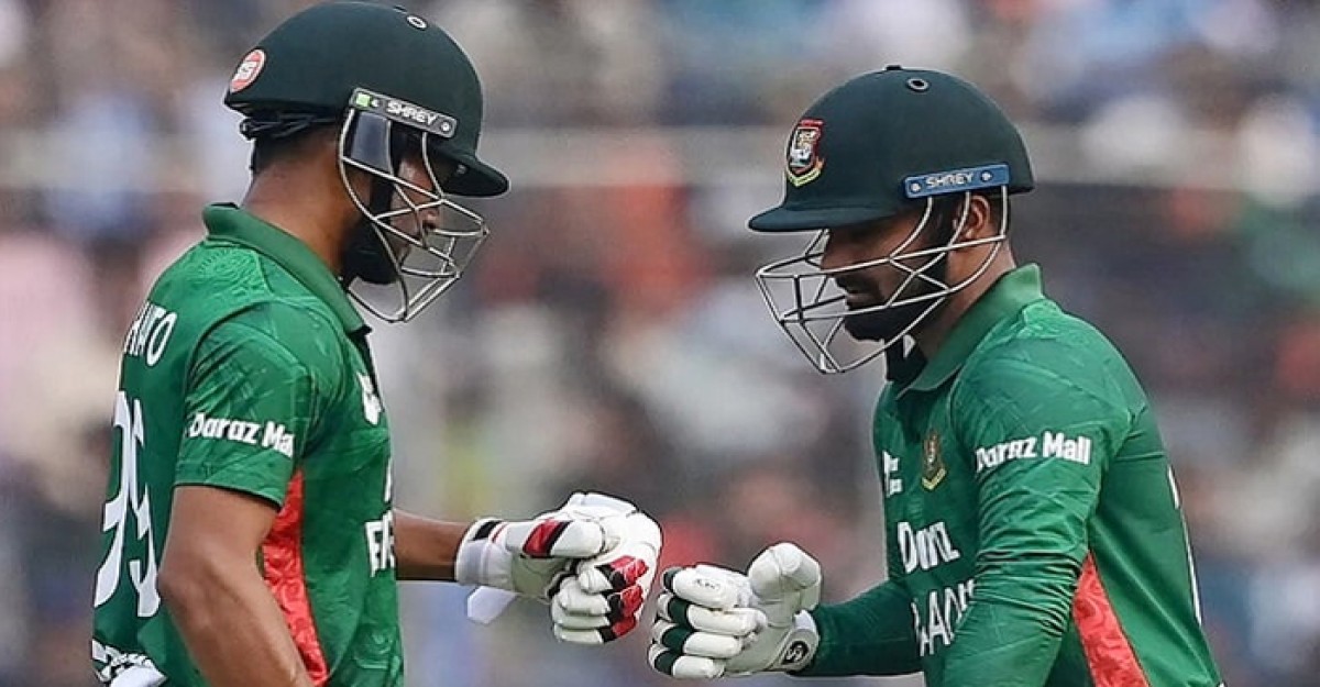 লিটন-শান্তর ব্যাটে বাংলাদেশের সংগ্রহ ১৫৮ রান