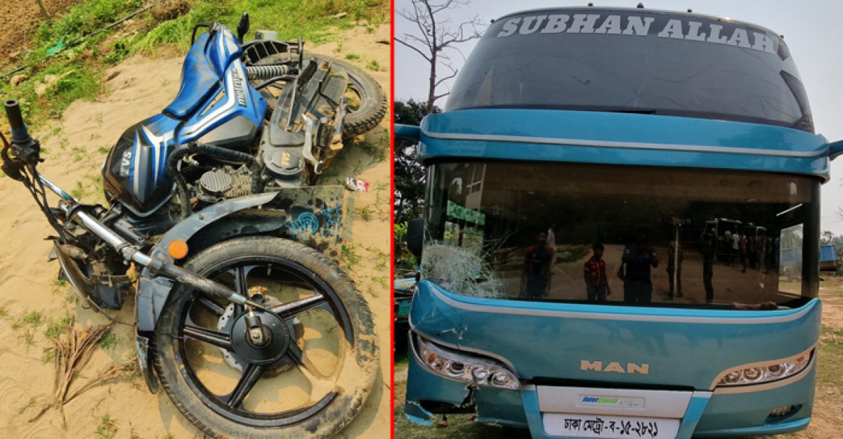 বাসের ধাক্কায় ২ মোটরসাইকেল আরোহী নিহত