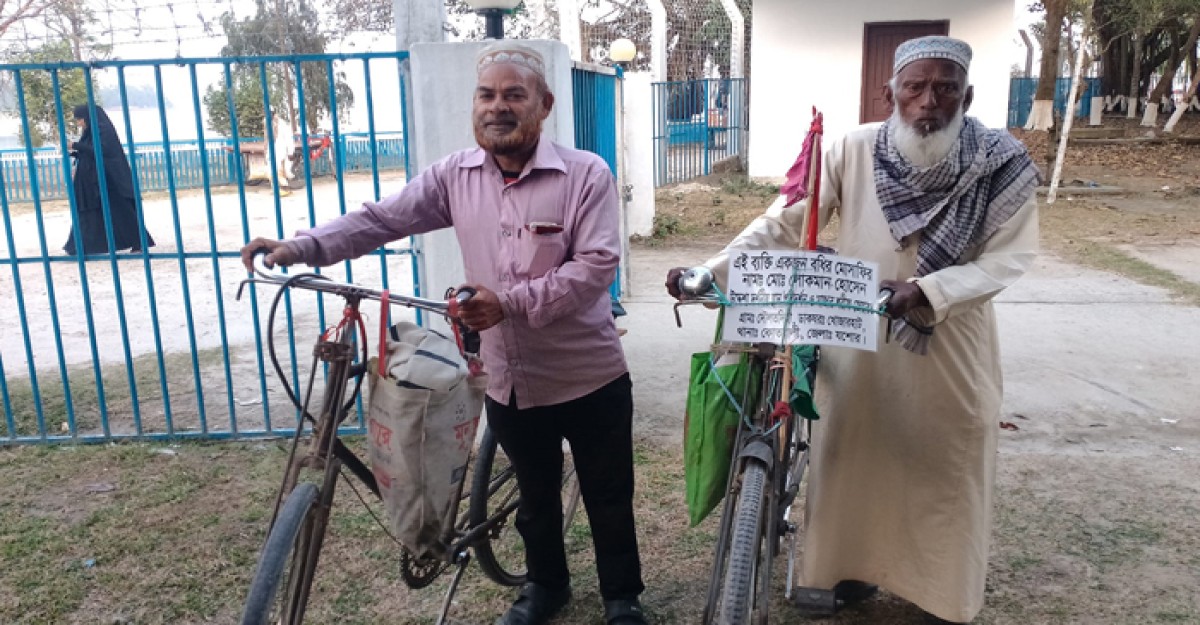 ৬০০ কি.মি. সাইকেল চালিয়ে যশোর থেকে তিস্তা ব্যারেজে দুই বৃদ্ধ