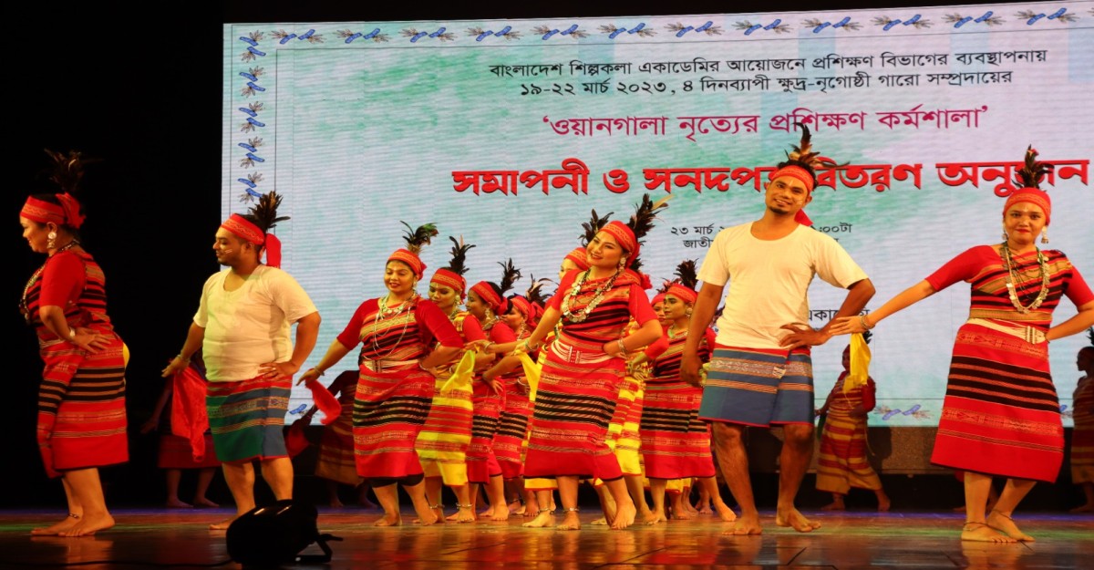 গারোদের “ওয়ানগালা নৃত্য”কর্মশালার সমাপনী অনুষ্ঠিত