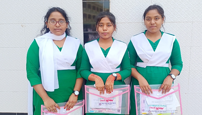 সখীপুরে তিন সহোদর বোন একসঙ্গে এসএসসি পরীক্ষার্থী