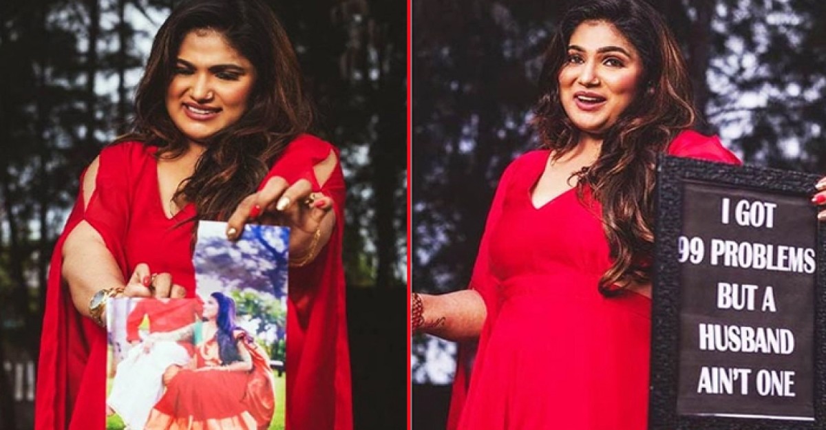 বিয়ের ছবি ছিড়ে বিচ্ছেদ উদযাপন!