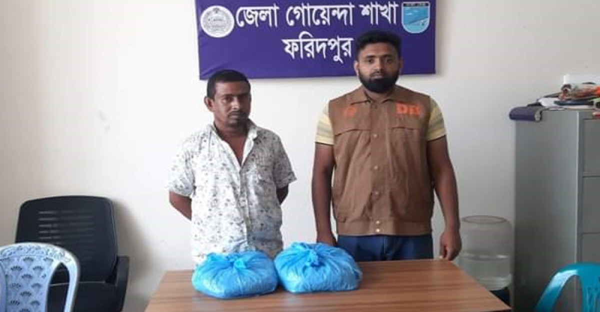 ভাঙ্গায় গাঁজাসহ মাদক ব্যাবসায়ী গ্রেফতার