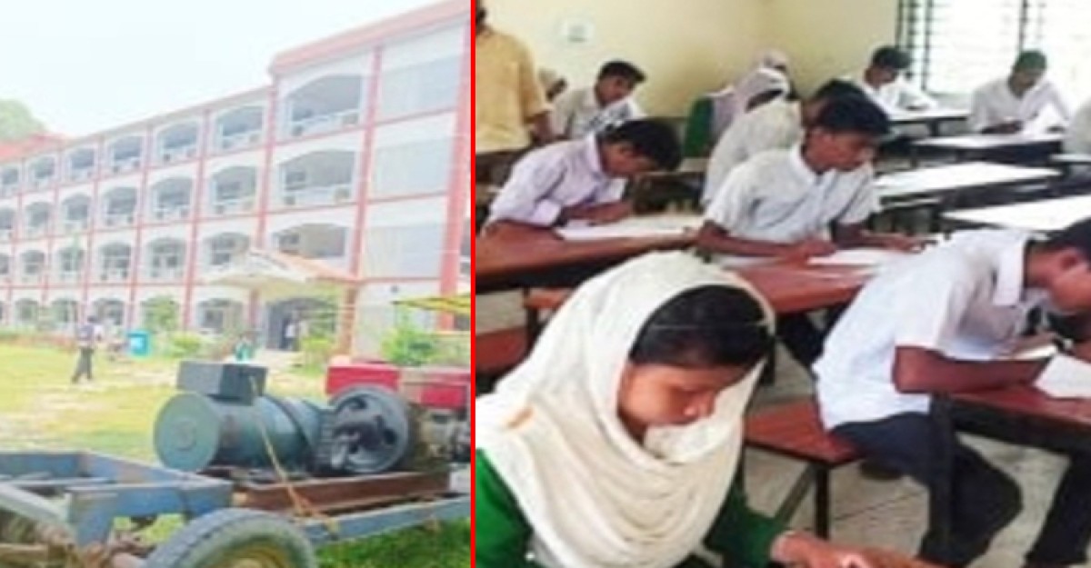টাঙ্গাইলে জেনারেটর চালিয়ে পরীক্ষায় শিক্ষার্থীরা