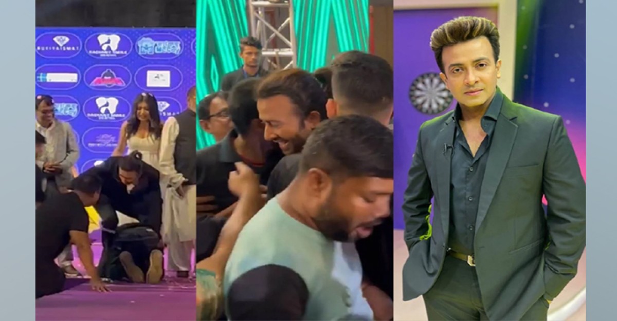 পায়ে লুটিয়ে পড়ল ভক্ত, বুকে টেনে নিলেন শাকিব