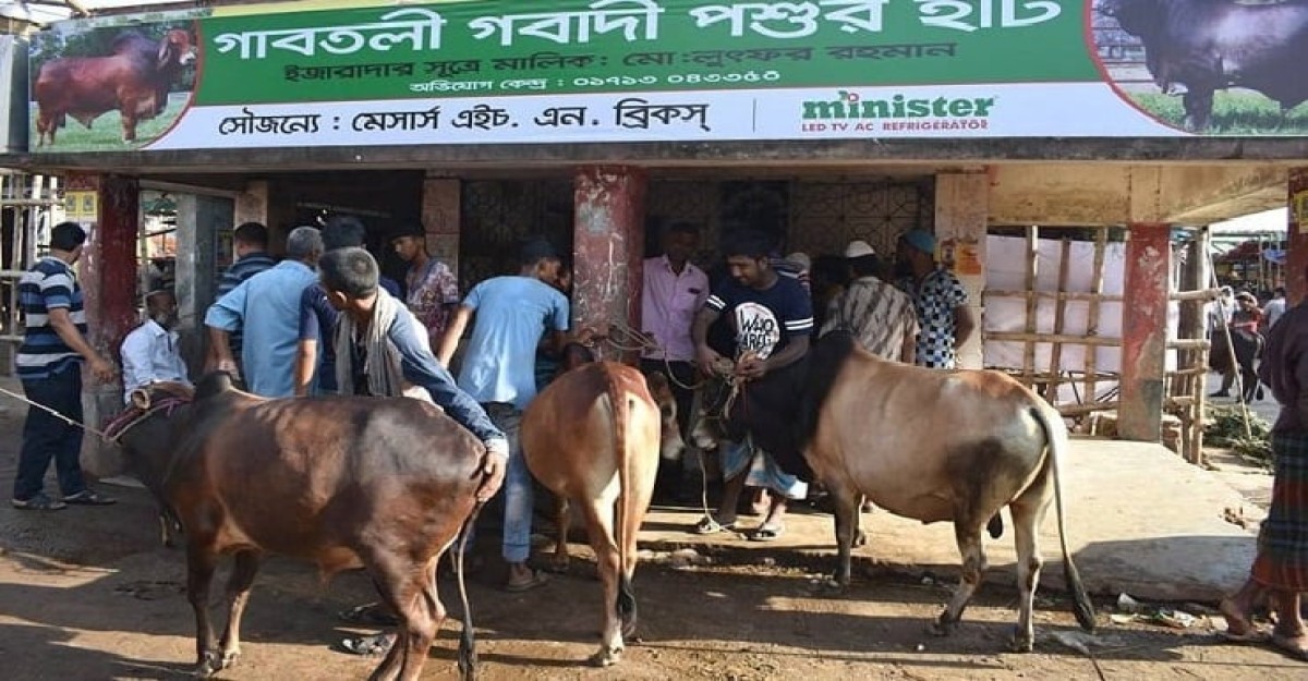 পশুর হাটে র্যাবের ভ্রাম্যমাণ আদালত চলছে